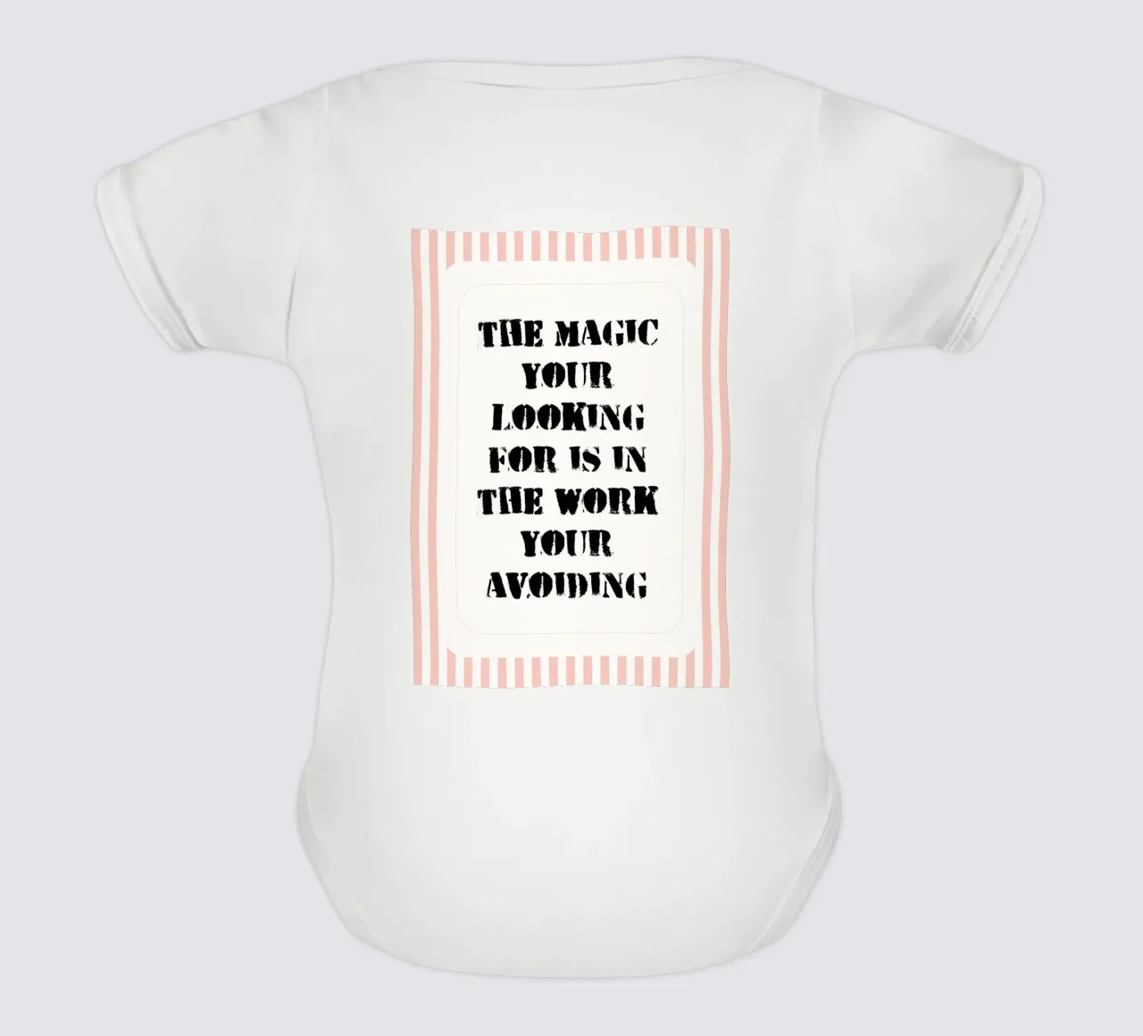 the magic your looking for is in the work your avoiding short-sleeve baby romper by zaidza