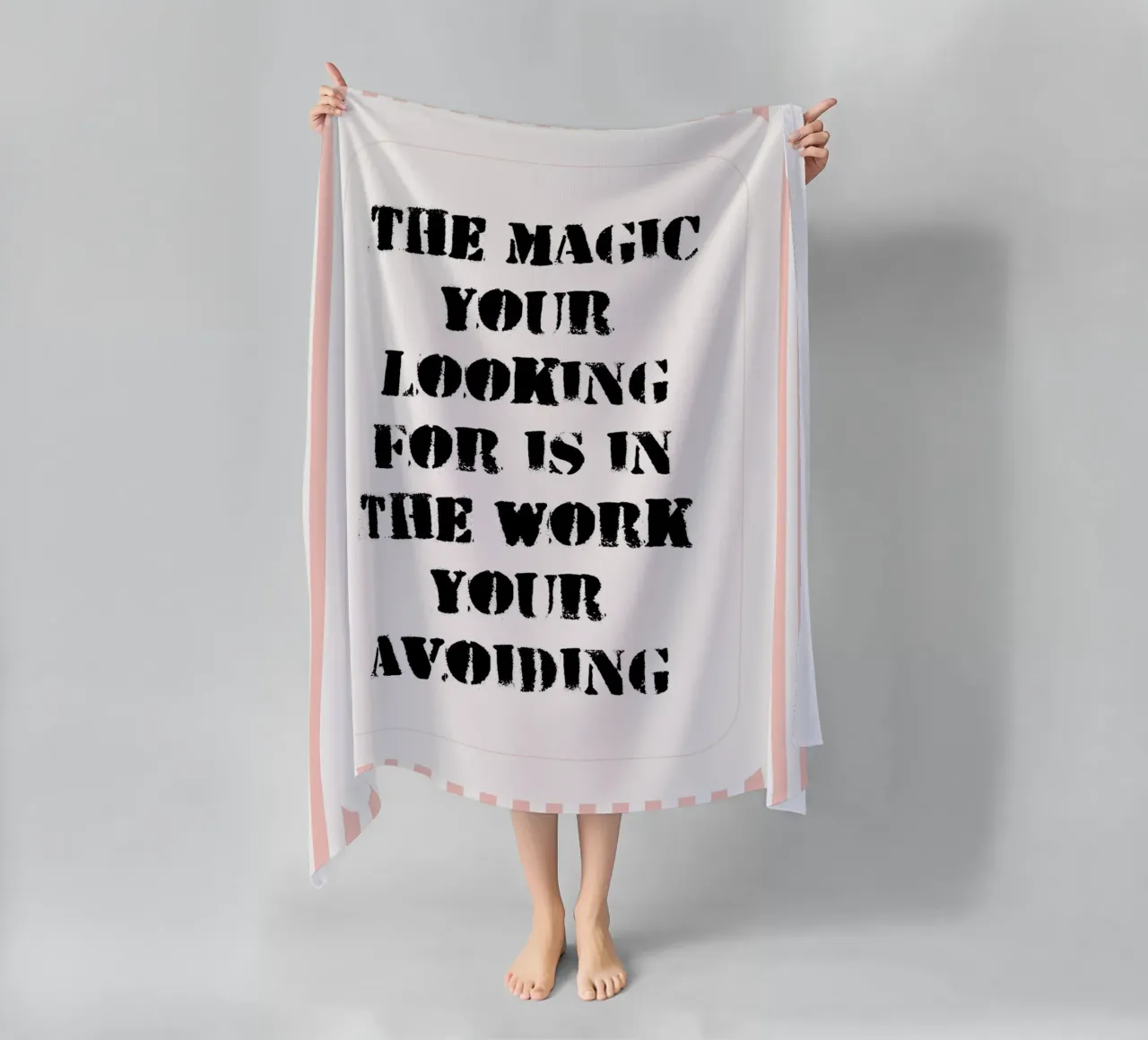the magic your looking for is in the work your avoiding beach towel by zaidza