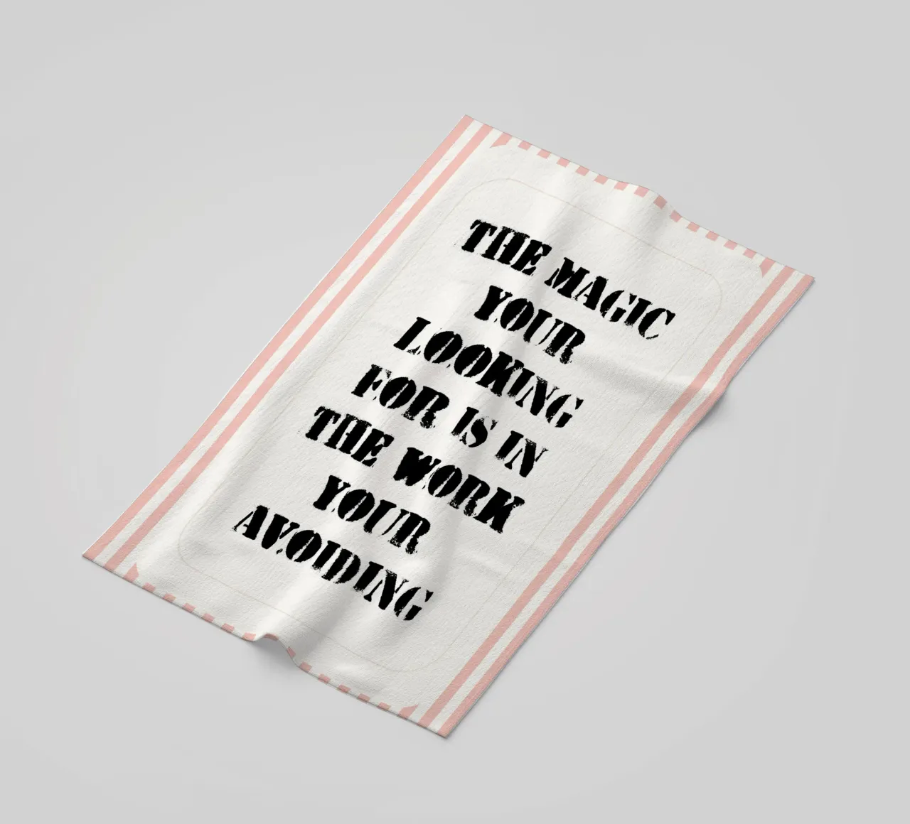 the magic your looking for is in the work your avoiding beach towel by zaidza