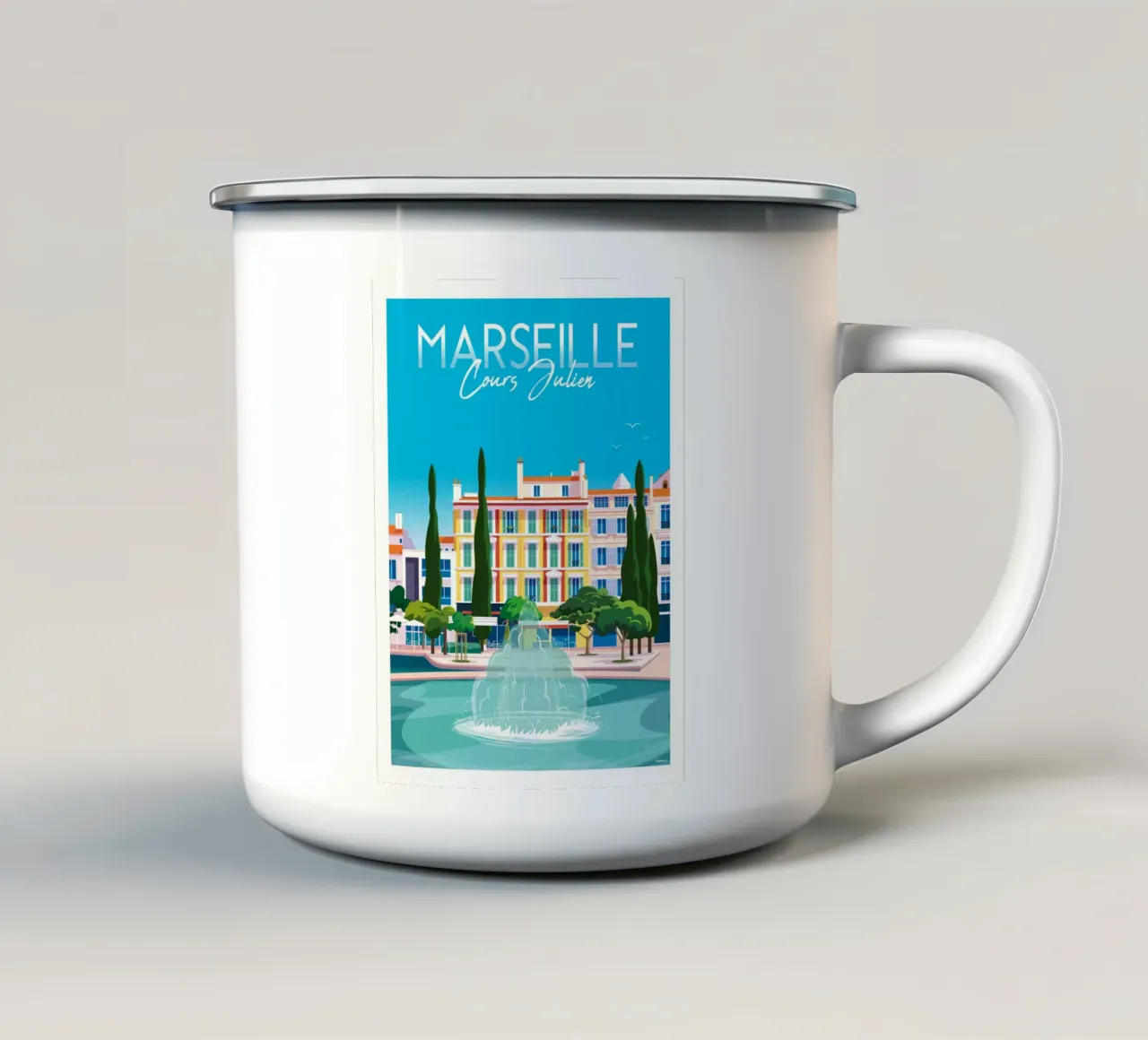 Marsiglia tazza in smalto da Raphaël Delerue