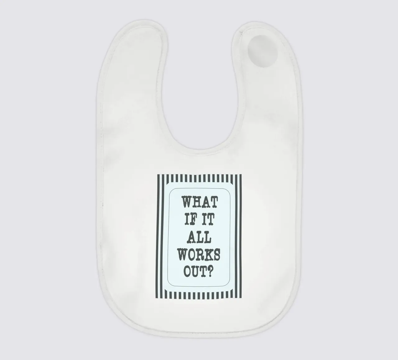 what if it all works out baby bib by zaidza