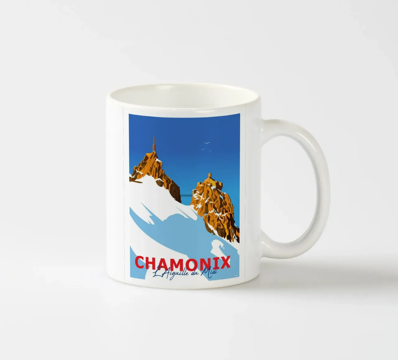 Chamonix l'Aiguille du Midi tazza in ceramica da Raphaël Delerue