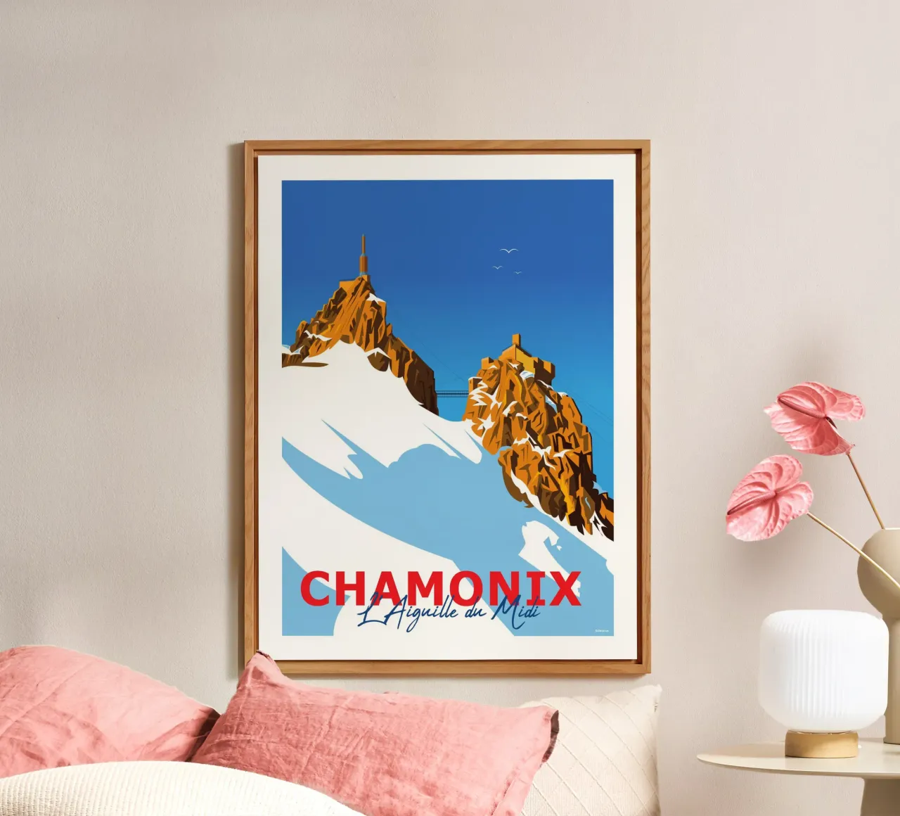 Chamonix l'Aiguille du Midi alluminio dibond da Raphaël Delerue