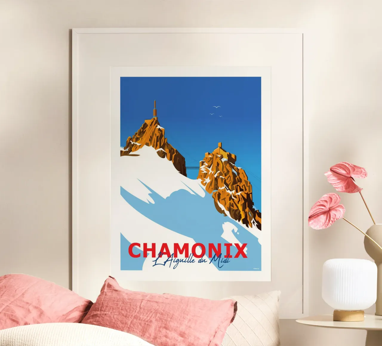 Chamonix l'Aiguille du Midi carta hahnemühle da Raphaël Delerue
