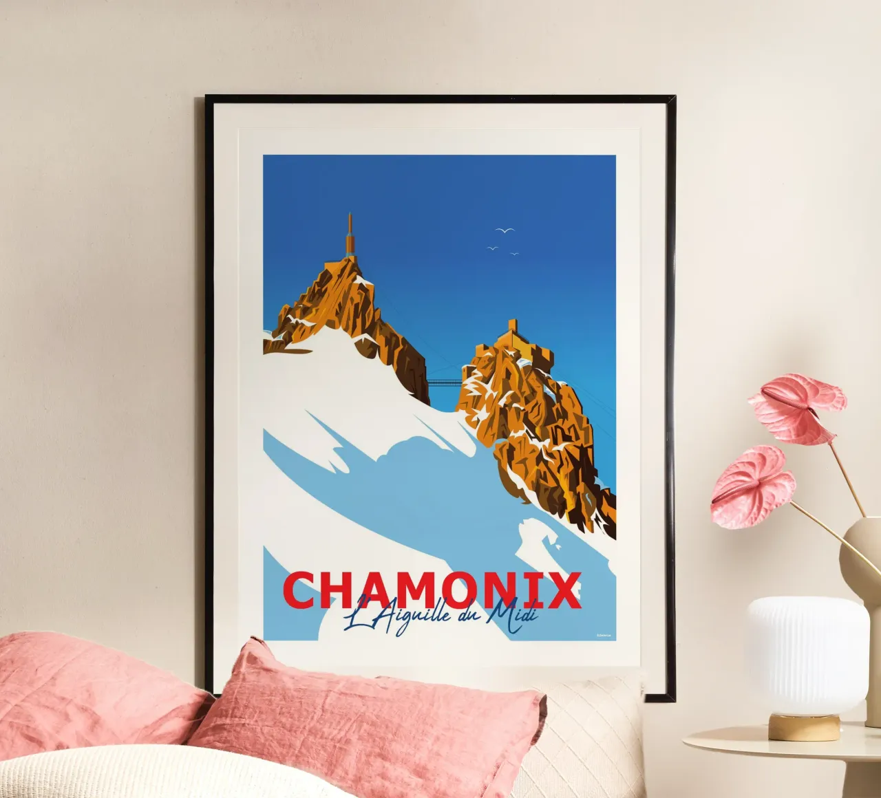 Chamonix l'Aiguille du Midi carta hahnemühle da Raphaël Delerue