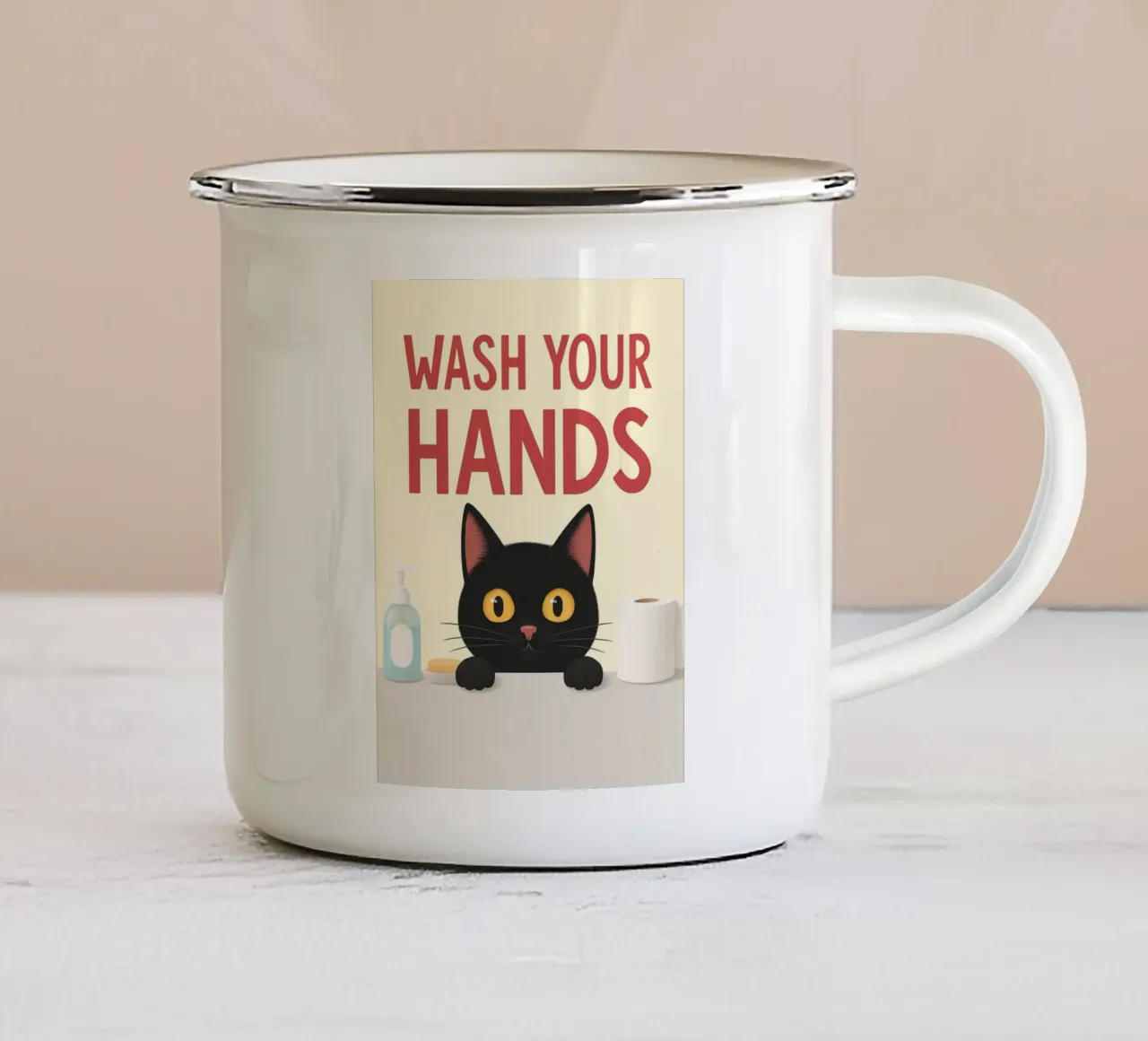 lavare la mano tazza in smalto da zaidza