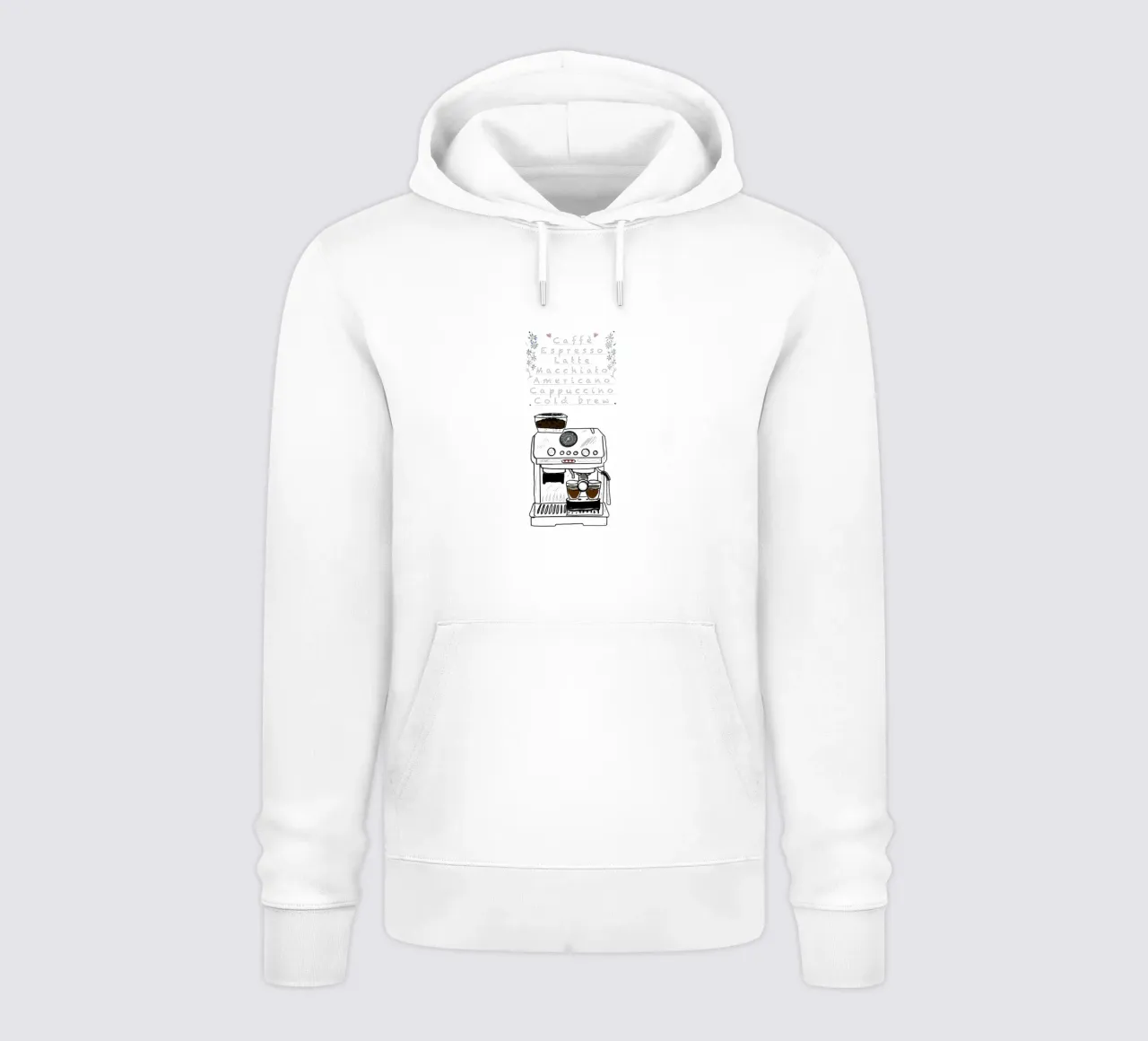 Espresso,Caffe,Latte.... felpa con cappuccio da Nica Colorie