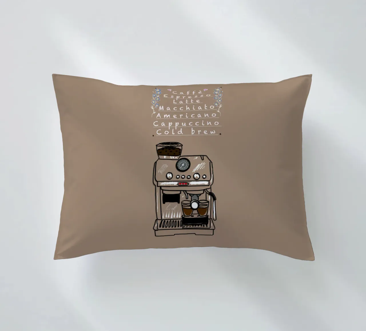 Espresso,Caffe,Latte.... cuscino da Nica Colorie