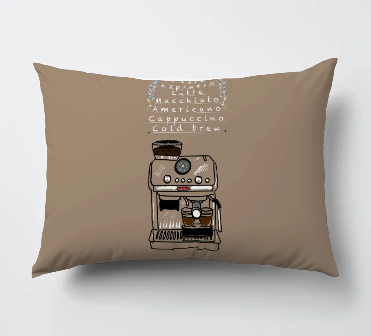 Espresso,Caffe,Latte.... cuscino da Nica Colorie