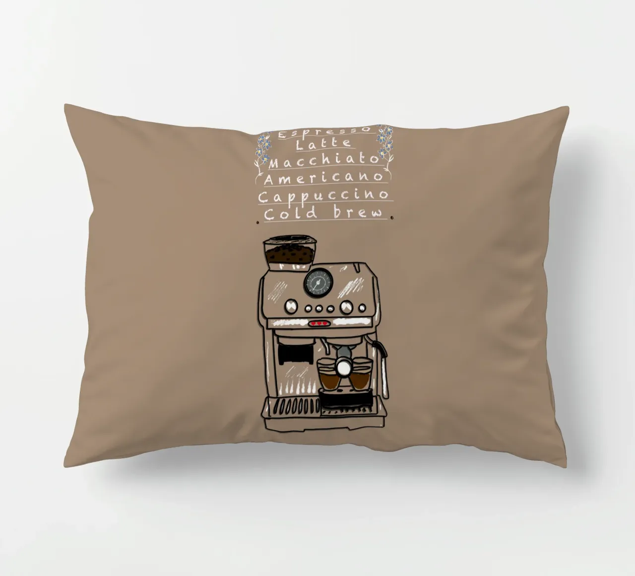 Espresso,Caffe,Latte.... cuscino da Nica Colorie