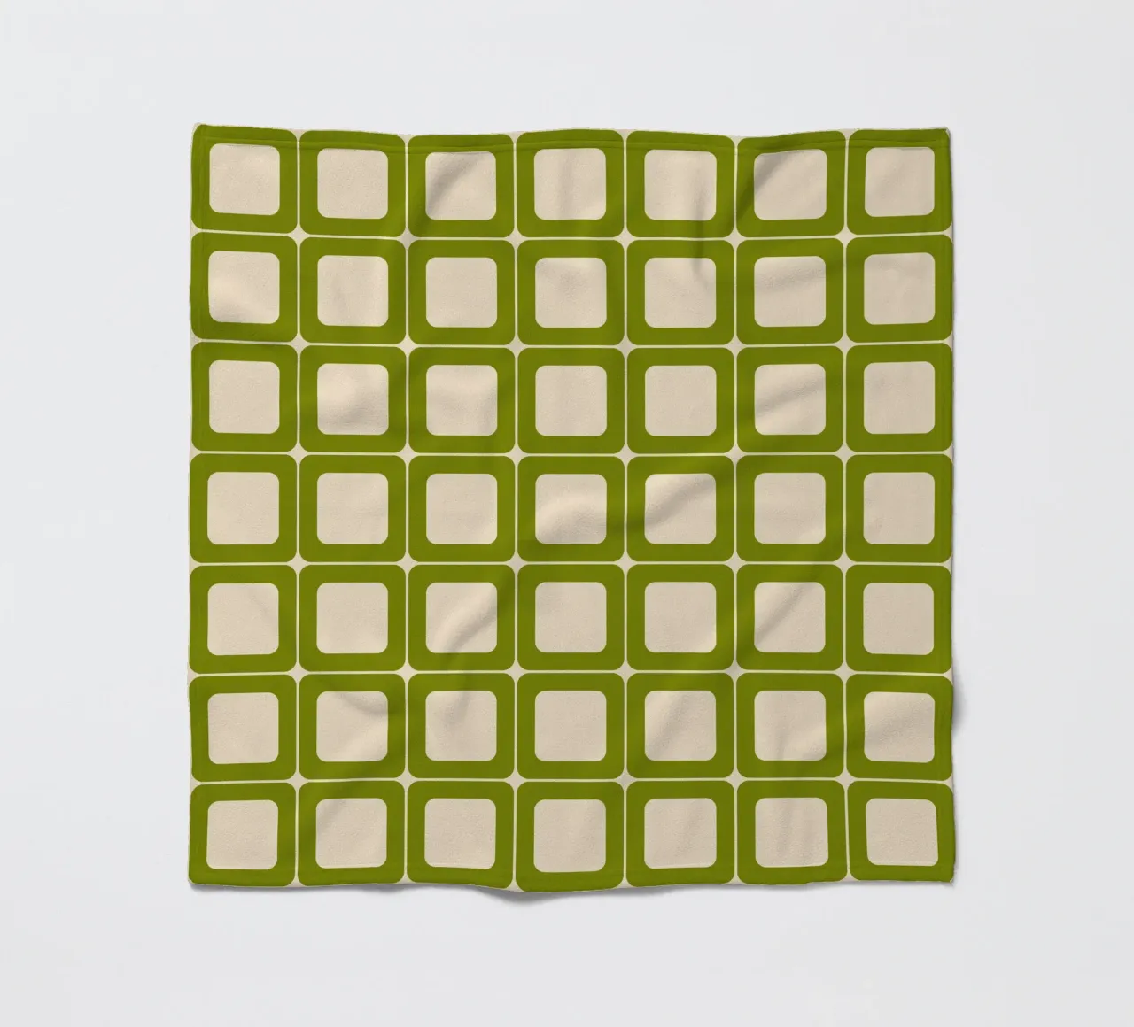 Quadrati verdi retrò 60s Vibes coperta in pile da Timeless moderna