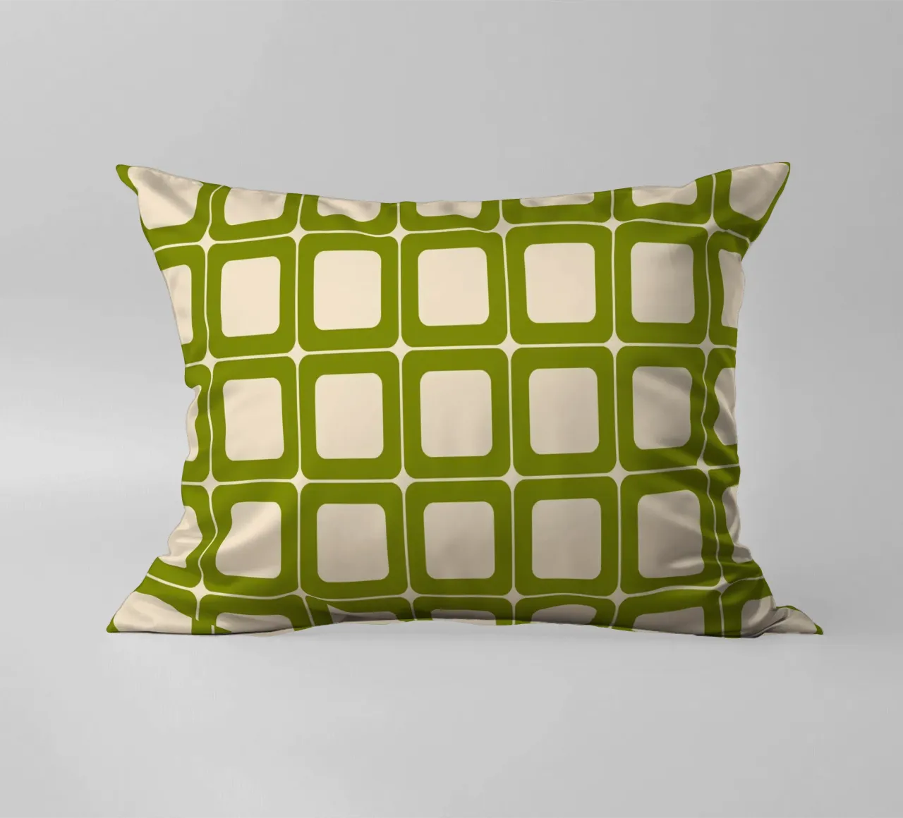 Quadrati verdi retrò 60s Vibes cuscino da Timeless moderna