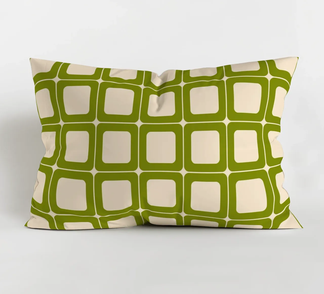 Quadrati verdi retrò 60s Vibes cuscino da Timeless moderna