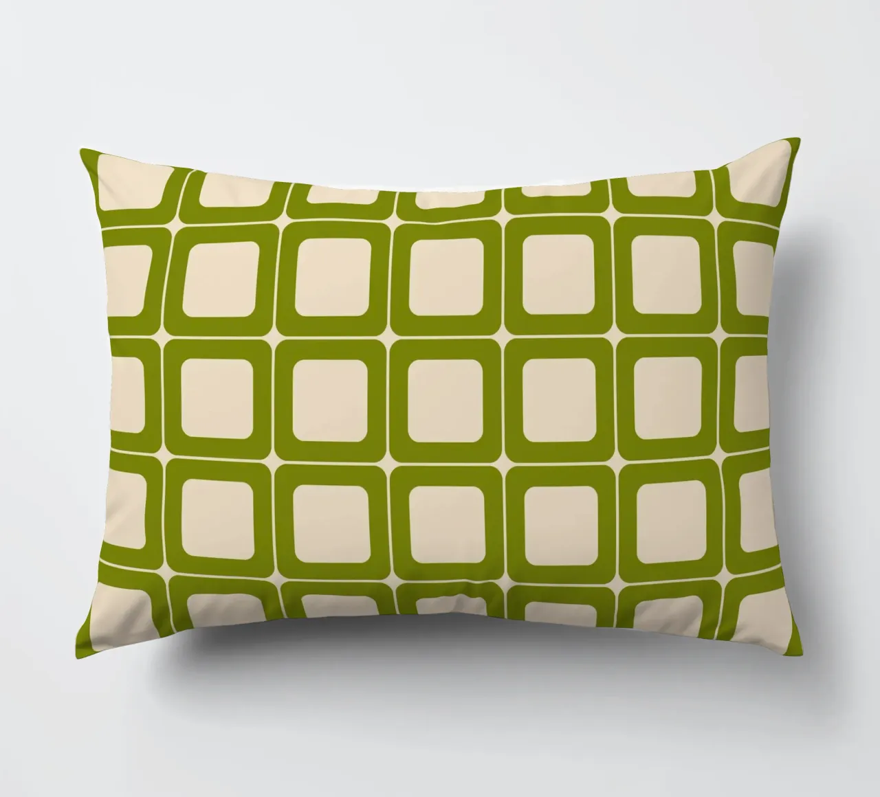 Quadrati verdi retrò 60s Vibes cuscino da Timeless moderna