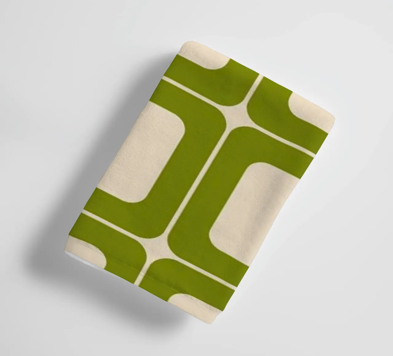 Quadrati verdi retrò 60s Vibes asciugamano da bagno da Timeless moderna