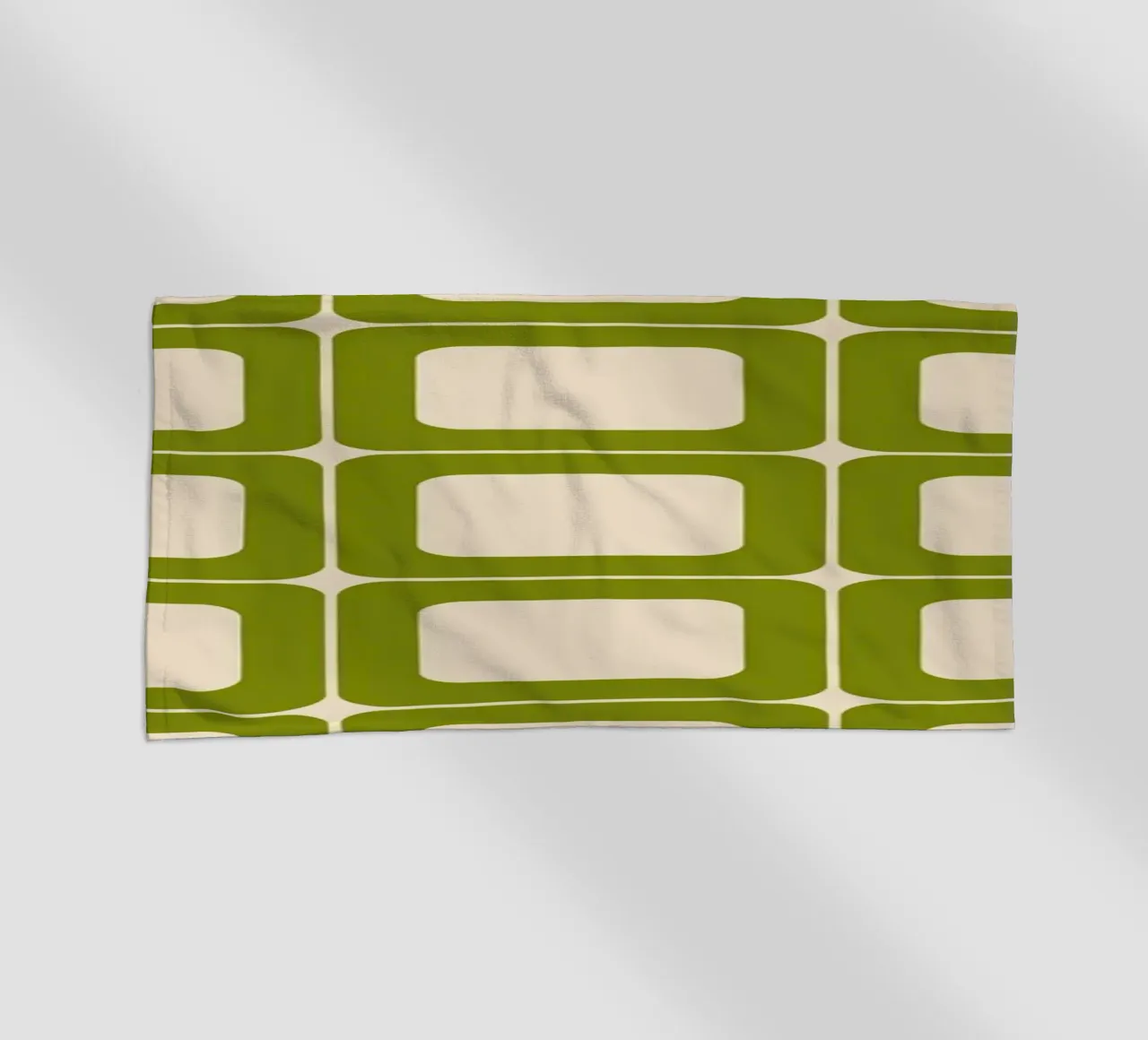 Quadrati verdi retrò 60s Vibes telo mare da Timeless moderna