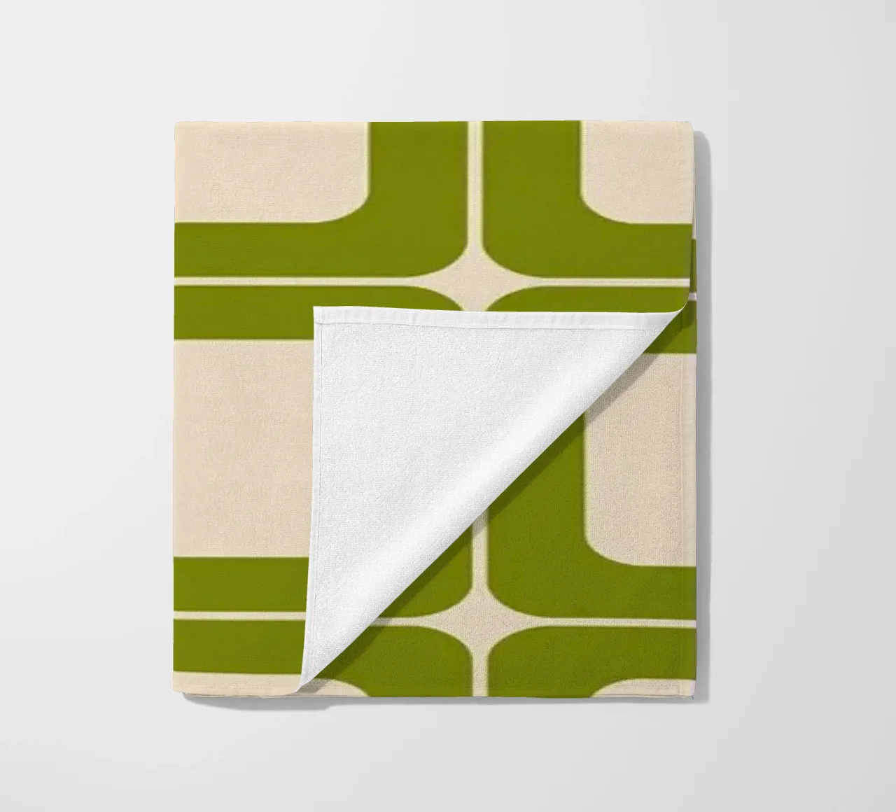 Quadrati verdi retrò 60s Vibes telo mare da Timeless moderna