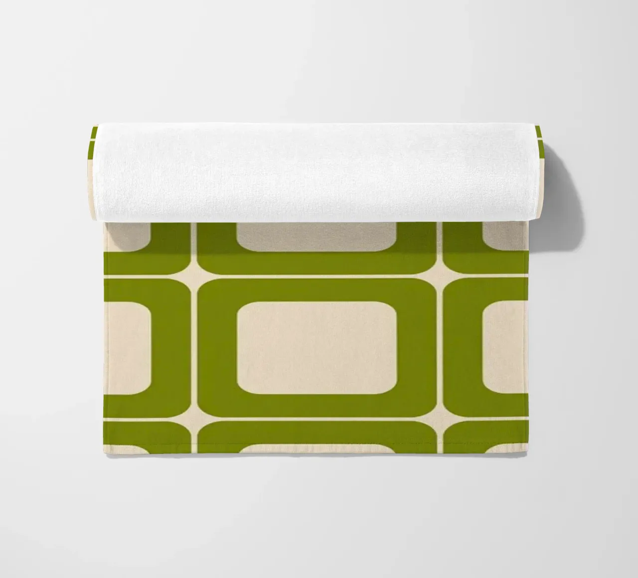 Quadrati verdi retrò 60s Vibes telo mare da Timeless moderna