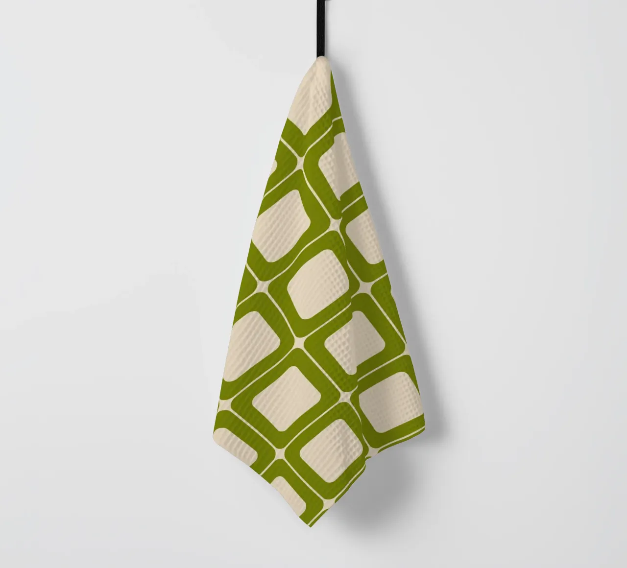 Vert Retro Squares 60 Vibes torchon de Timeless moderna