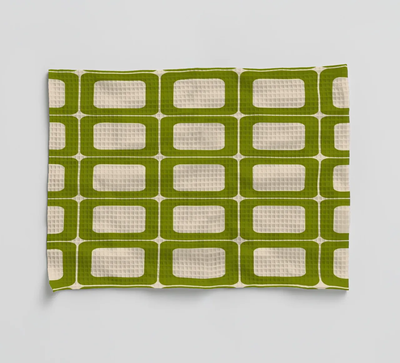 Vert Retro Squares 60 Vibes torchon de Timeless moderna