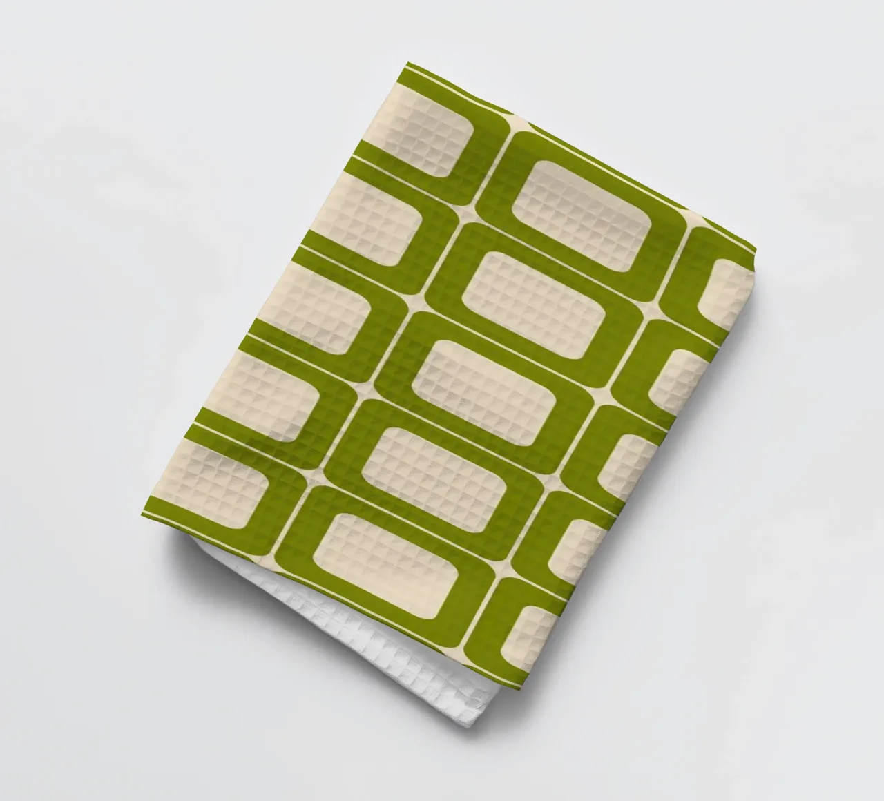 Vert Retro Squares 60 Vibes torchon de Timeless moderna
