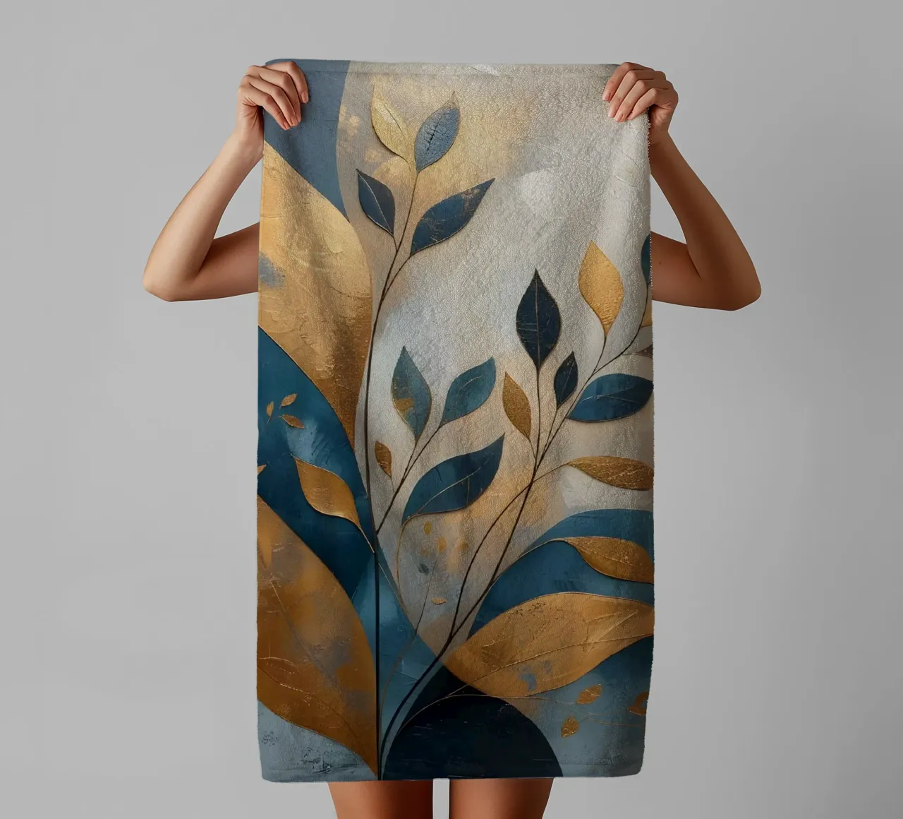 Feuilles d'or serviette de bain de Artistic-shop