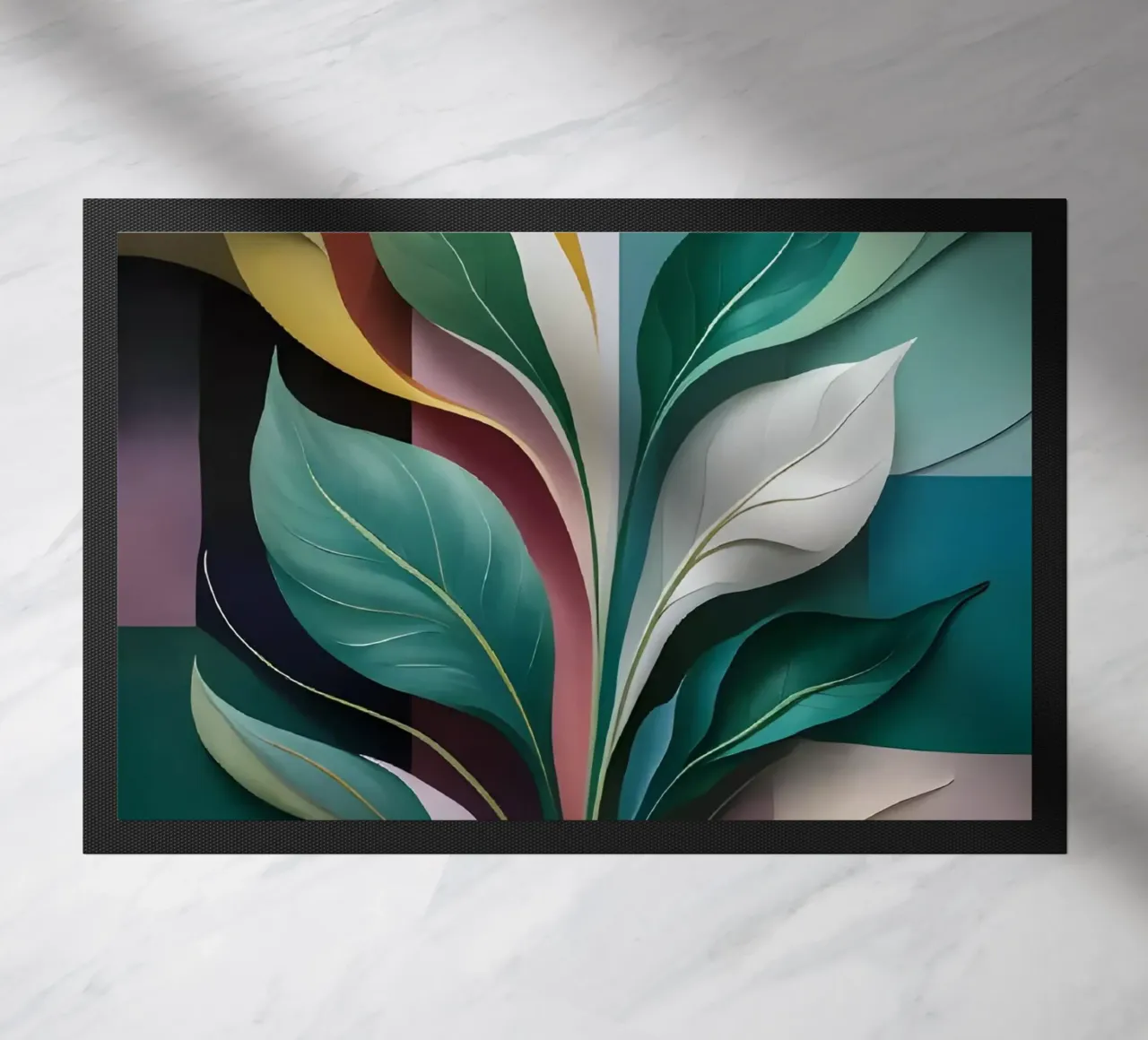 Abstract Floral Tapestry doormat by Artistic-shop