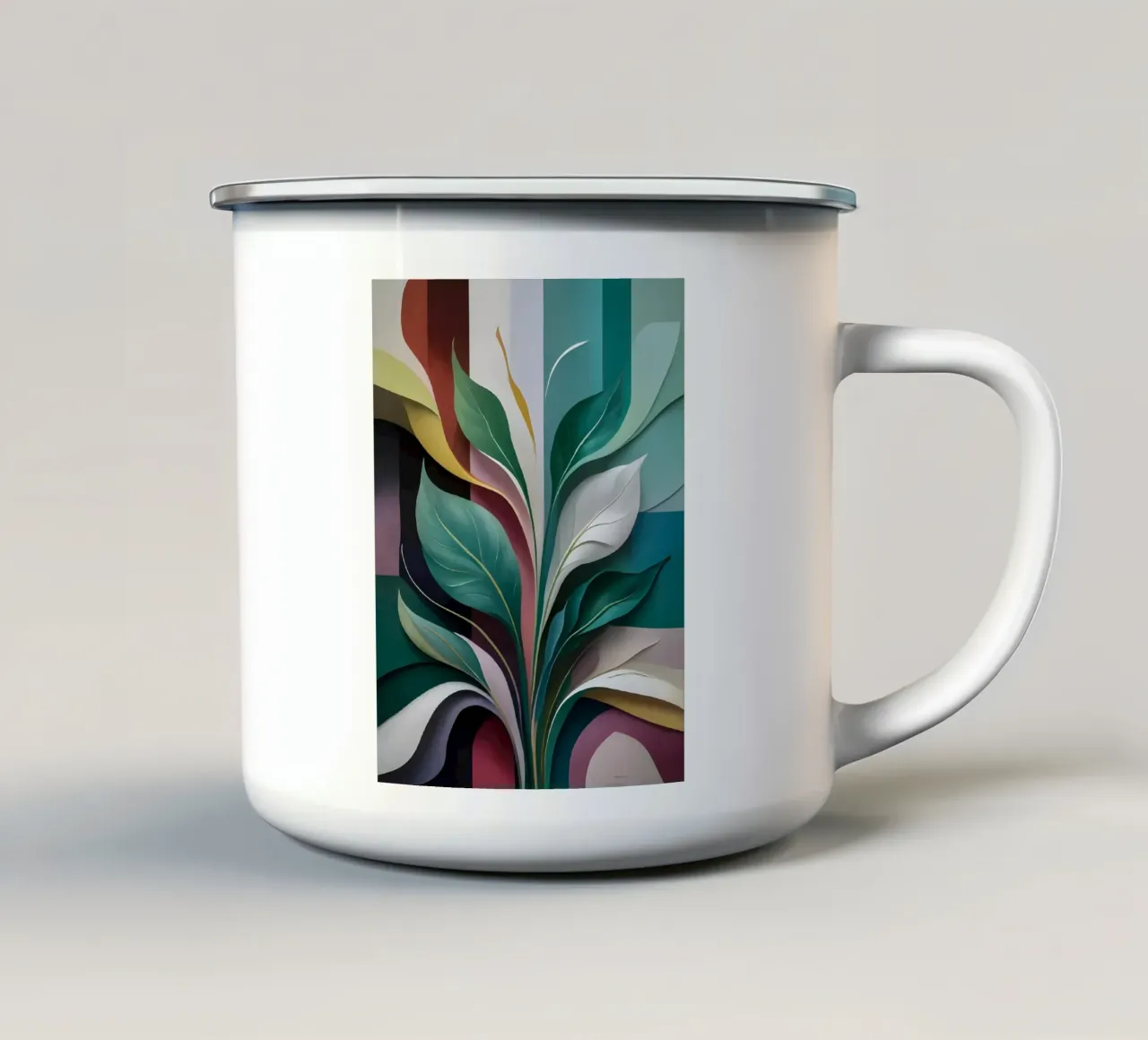 Arazzo floreale astratto tazza in smalto da Artistic-shop