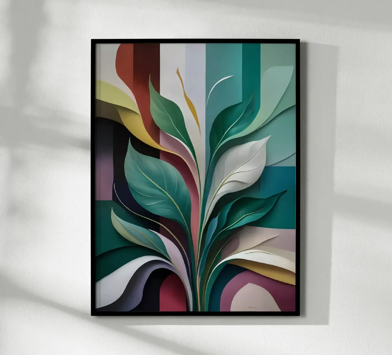 Abstrakter Wandteppich mit Blumen Hahnemühle von Artistic-shop
