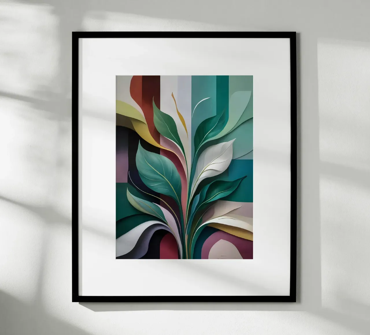 Abstrakter Wandteppich mit Blumen Hahnemühle von Artistic-shop