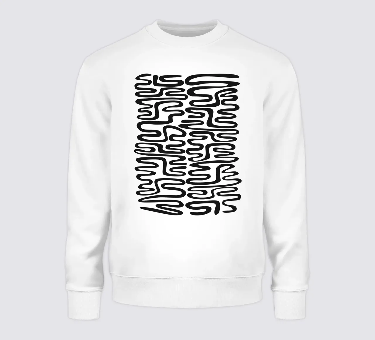 Linee ad anello - Astratto Minimale Bianco Nero felpa da Petra Lang - Design