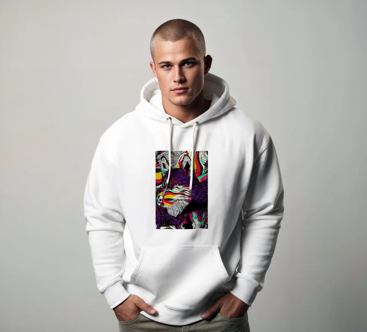 Color Husky felpa con cappuccio da Danny Ivan