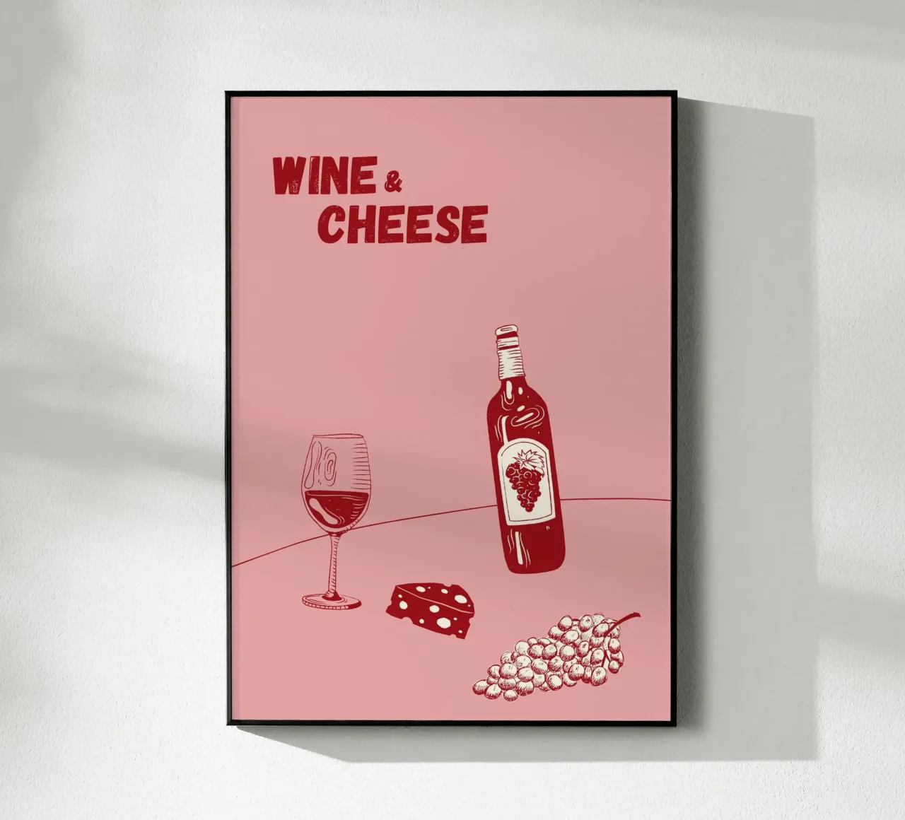 Vino e formaggio plexiglass da Tasty Colors