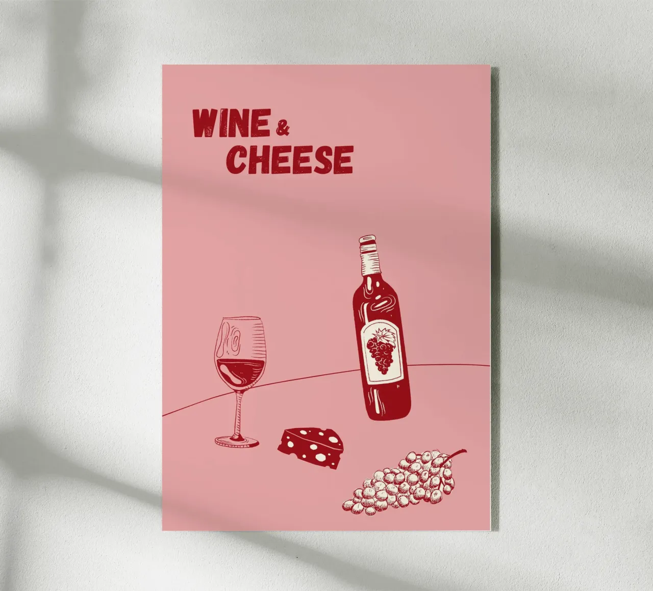 Vino e formaggio plexiglass da Tasty Colors