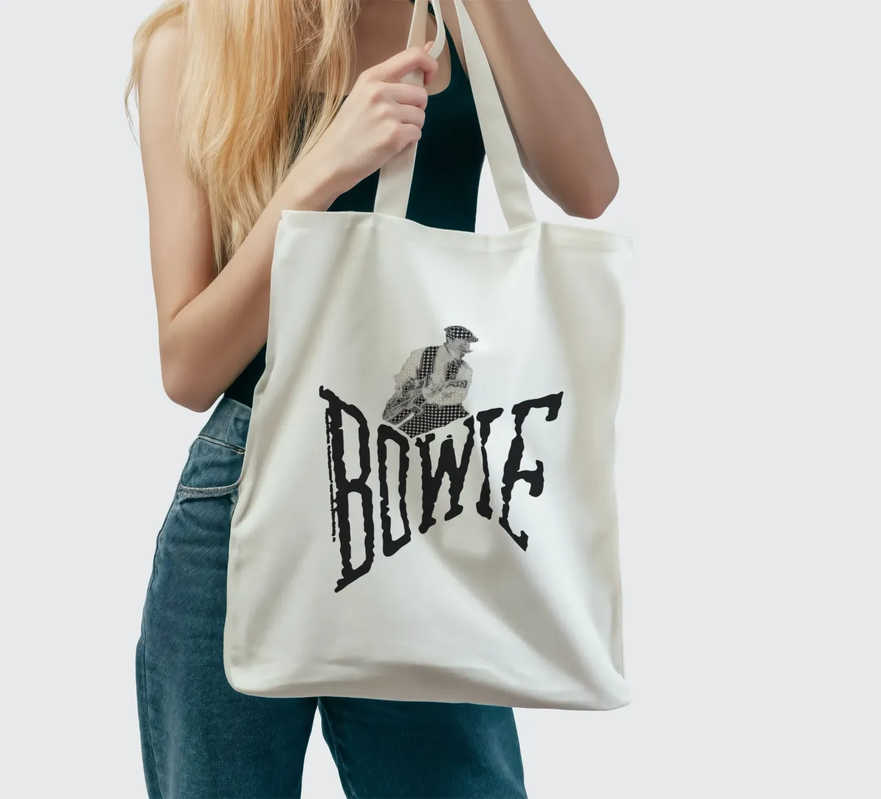 David Bowie Jump tote bag by Gunawan Rb