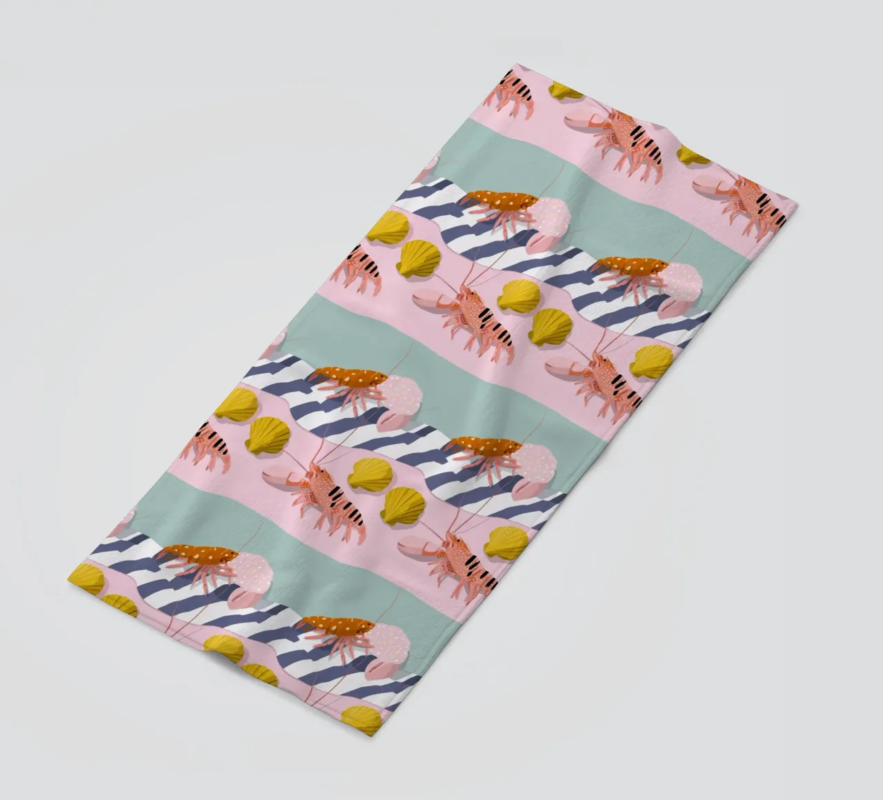 Coastal Lobsters & Seashells telo mare da Vibrant Berry Studio