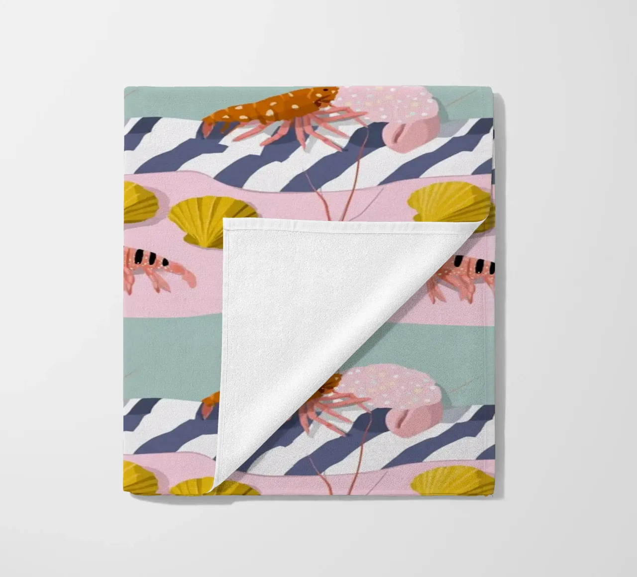 Coastal Lobsters & Seashells telo mare da Vibrant Berry Studio