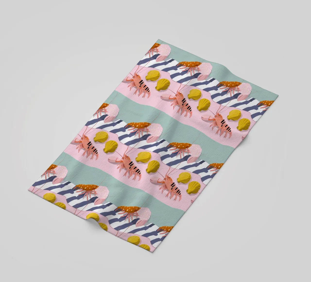 Coastal Lobsters & Seashells telo mare da Vibrant Berry Studio