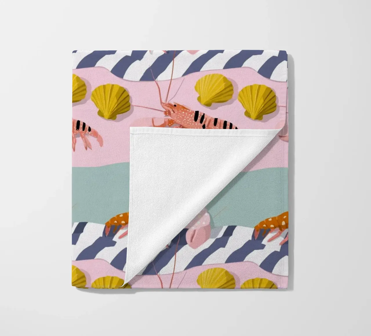 Coastal Lobsters & Seashells telo mare da Vibrant Berry Studio