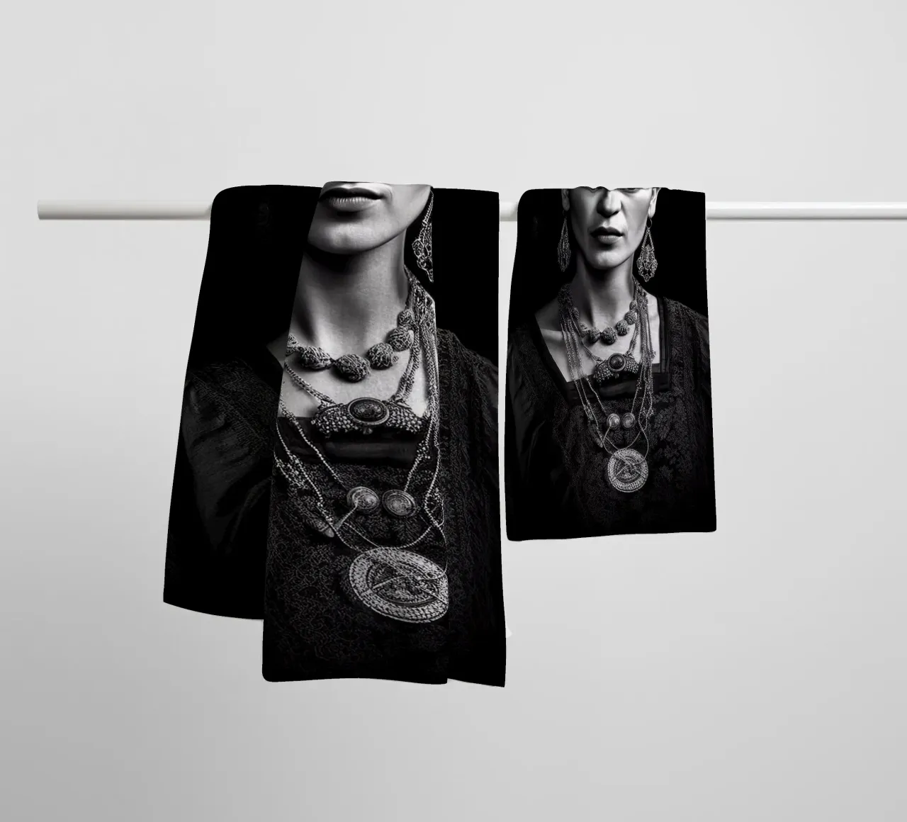 Frida Kahlo "Resilience Redefined" towel by Fantasias Florales