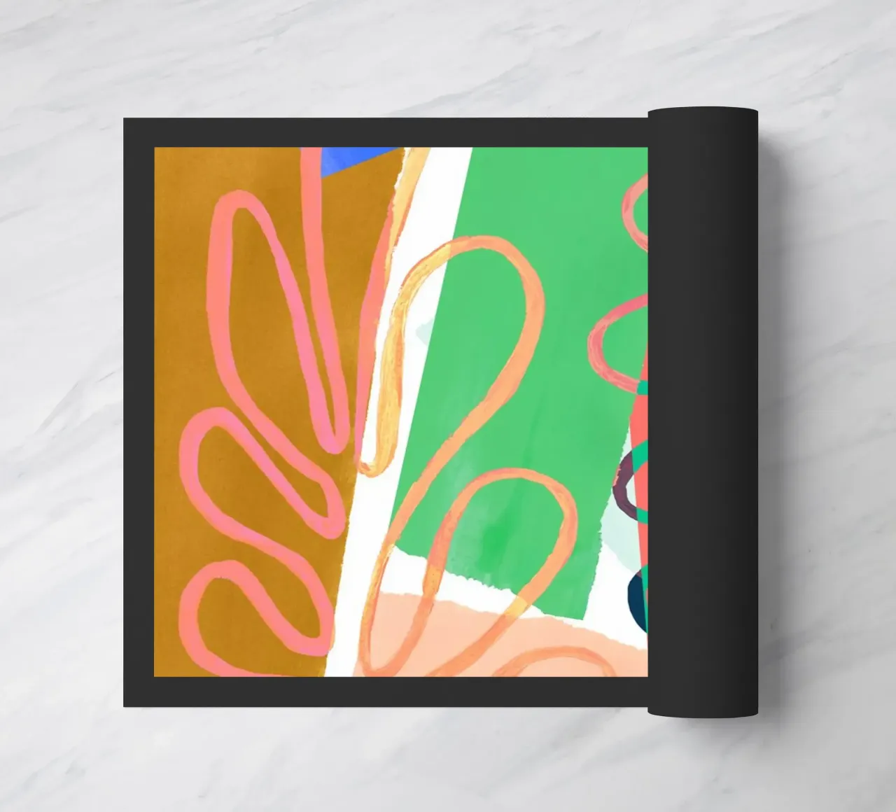 Modern Colourful Abstract Art Print doormat by Violets Print House