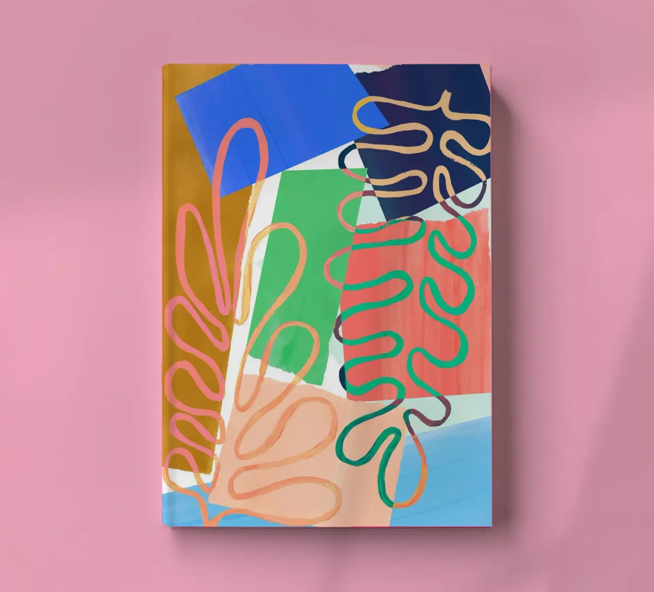 Modern Colourful Abstract Art Print notebook by Violets Print House