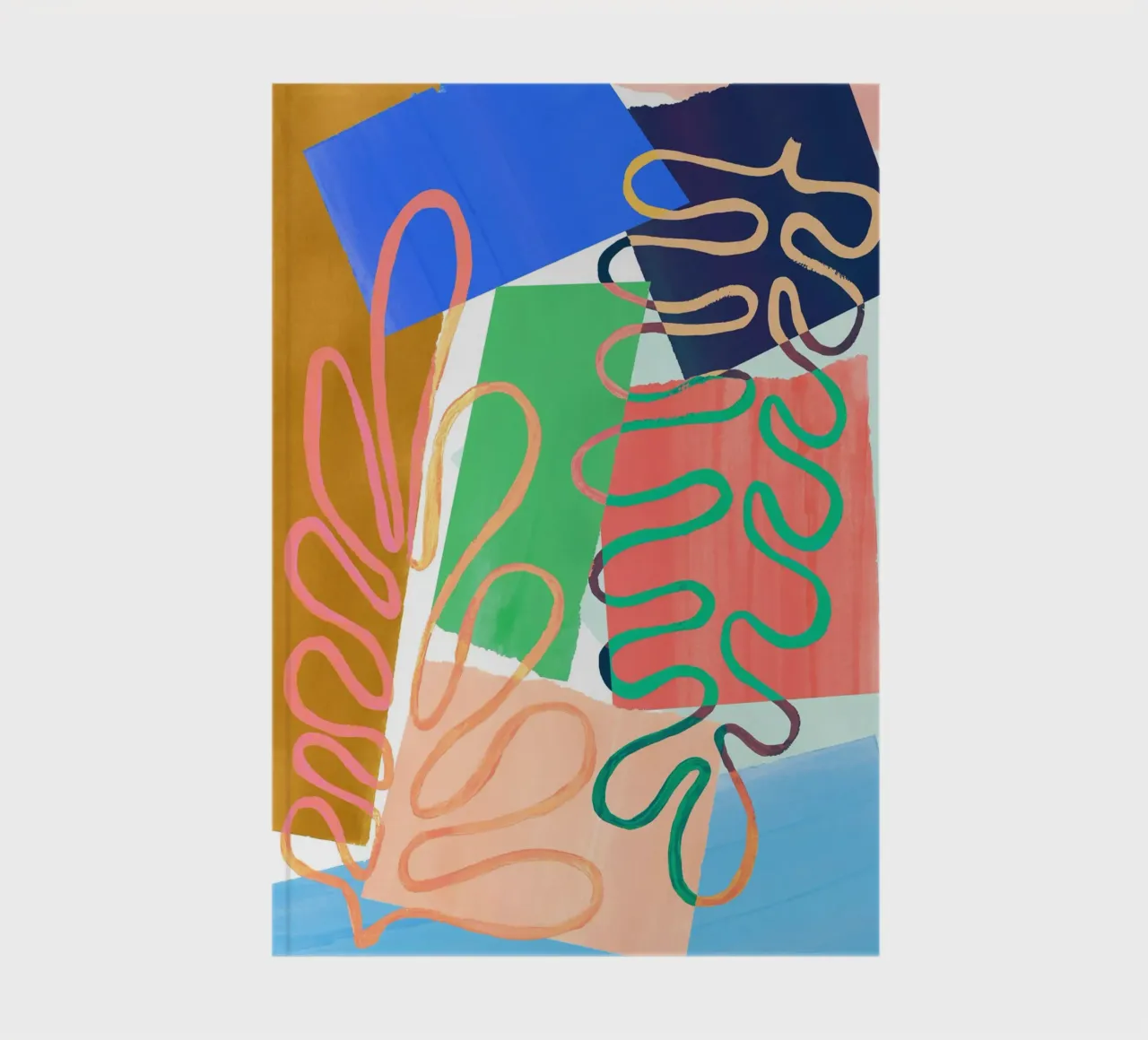 Modern Colourful Abstract Art Print notebook by Violets Print House