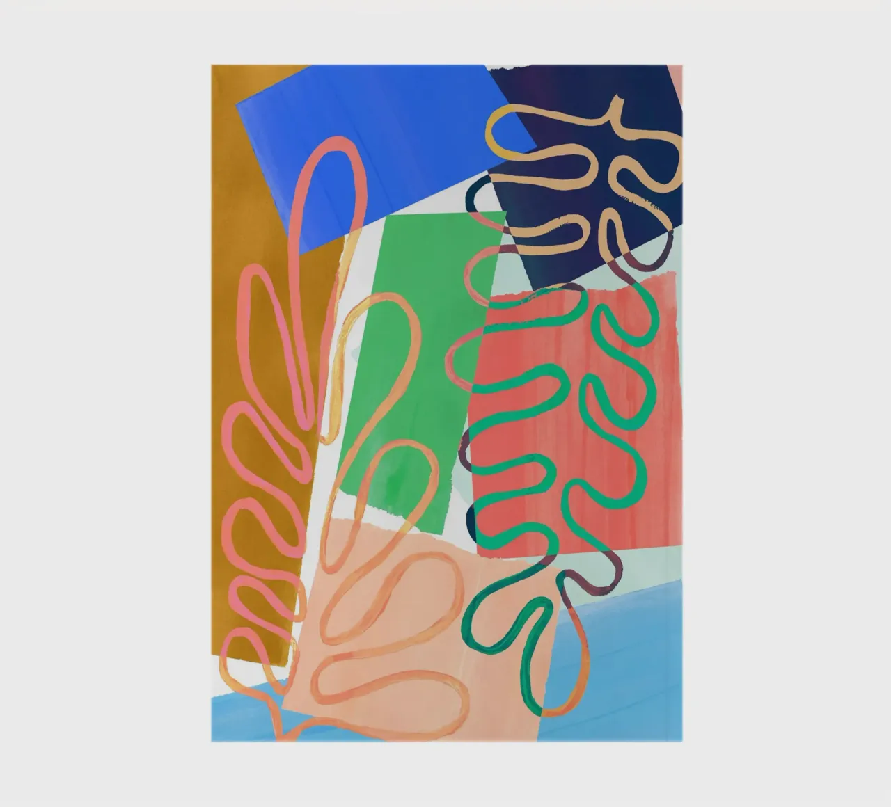 Modern Colourful Abstract Art Print notebook by Violets Print House