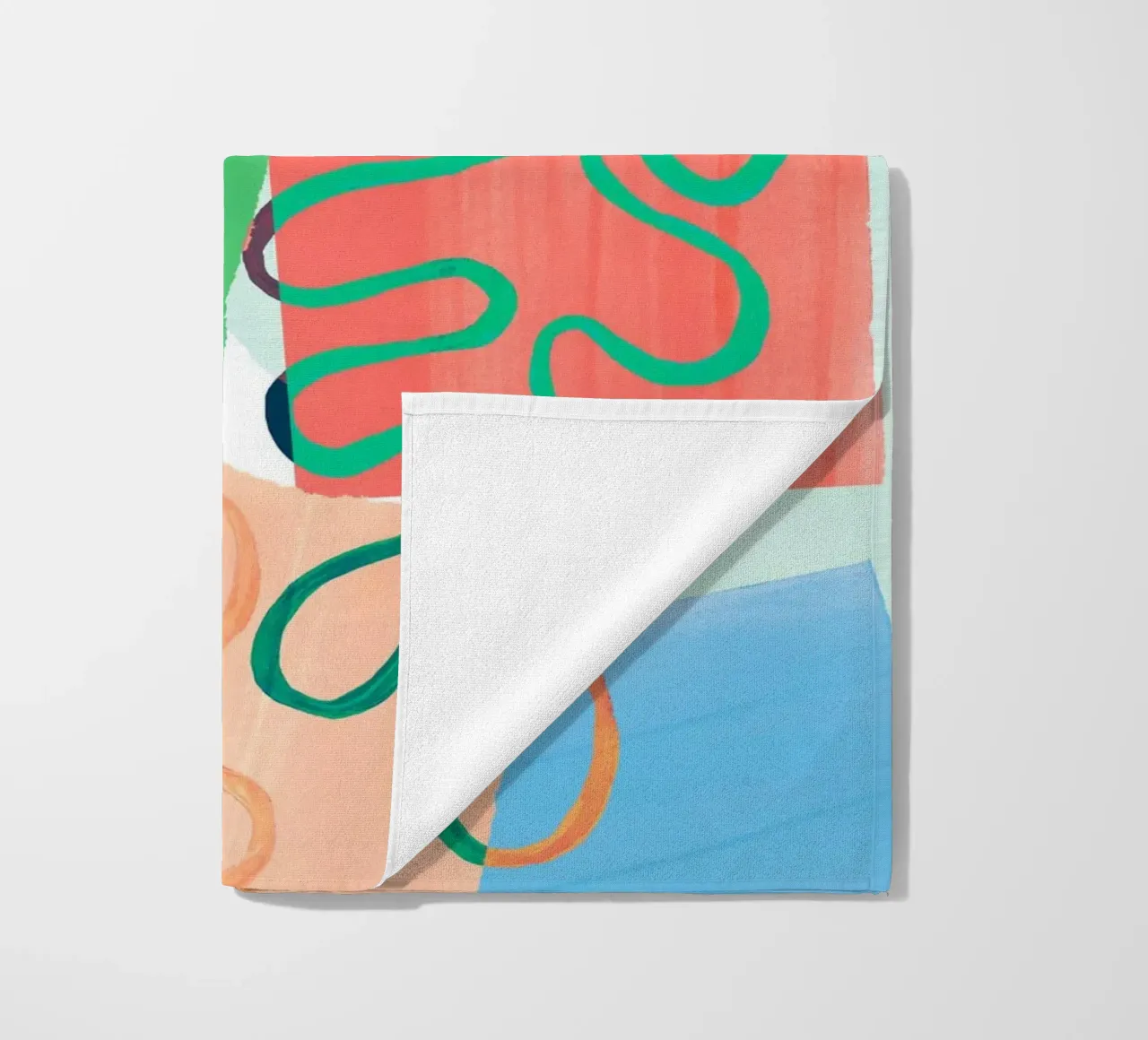 Modern Colourful Abstract Art Print telo mare da Violets Print House