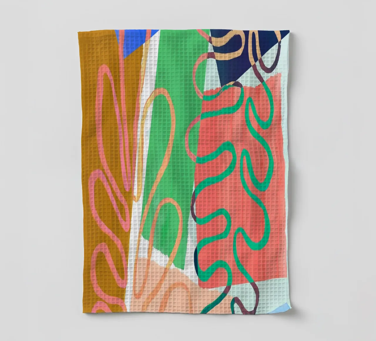 Modern Colourful Abstract Art Print canovaccio da cucina da Violets Print House