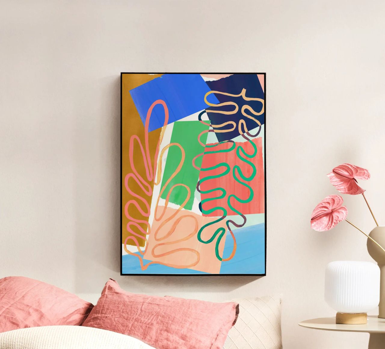 Modern Colourful Abstract Art Print plexiglass da Violets Print House
