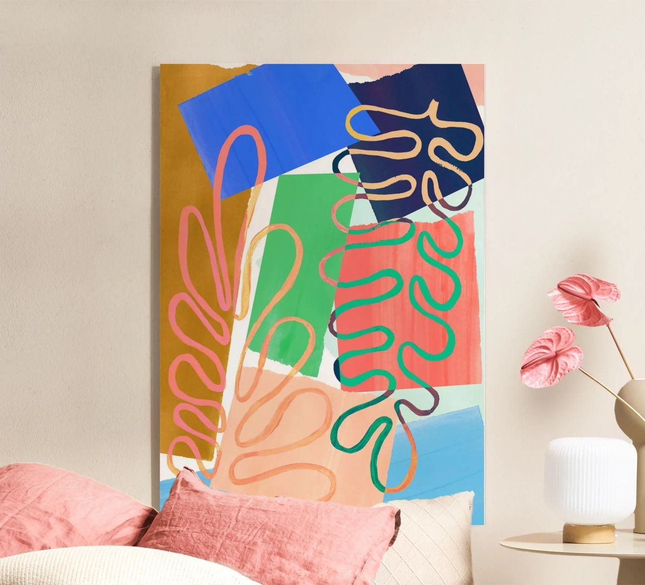 Modern Colourful Abstract Art Print plexiglass da Violets Print House
