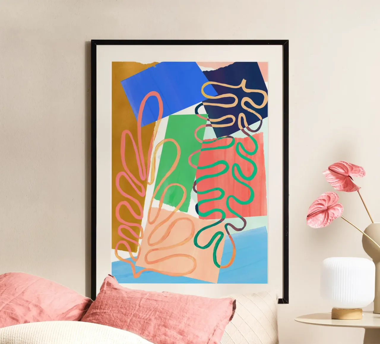 Modern Colourful Abstract Art Print hahnemühle de Violets Print House