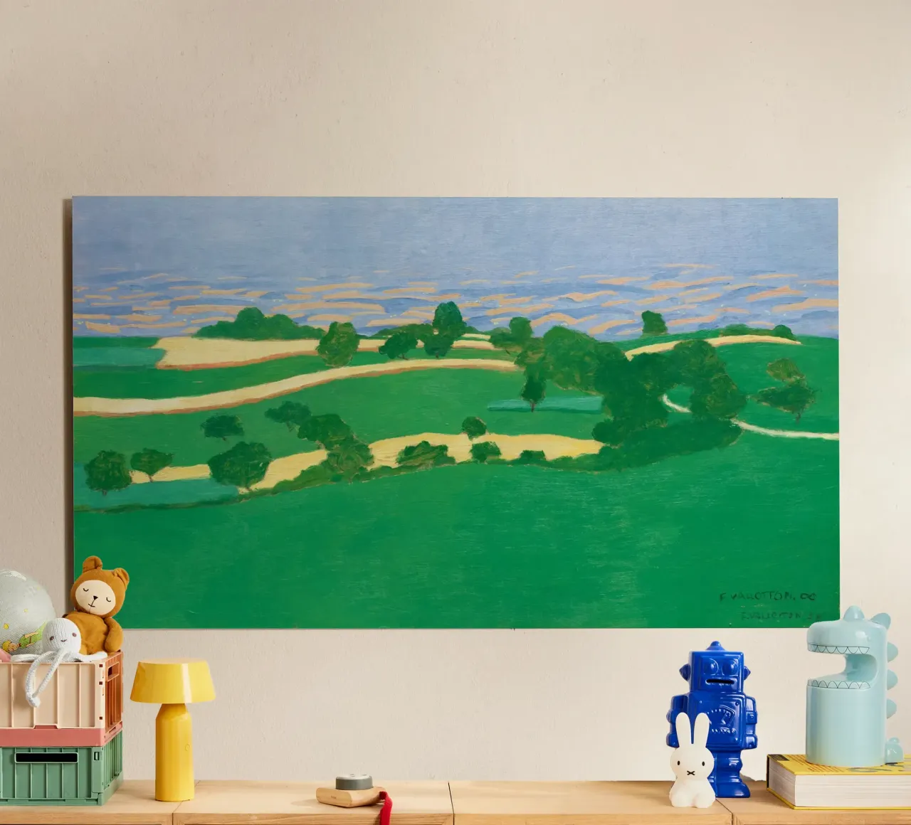 Corn Fields (Les Blés) by Félix Vallotton alluminio dibond da Bisous Art